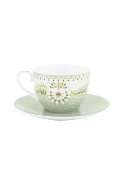 Tasse & Untertasse Lily&Lotus Fliesen Hellgrün