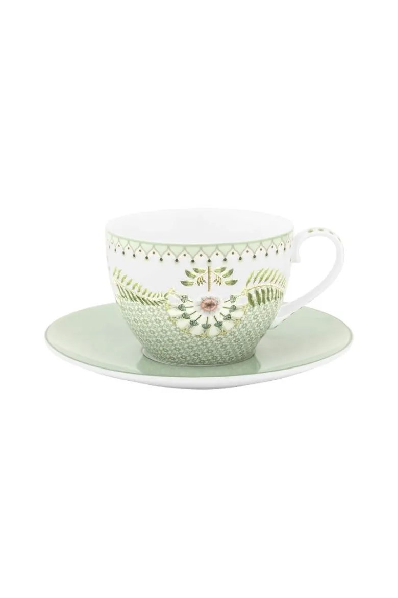 Tasse & Untertasse Lily&Lotus Fliesen Hellgrün