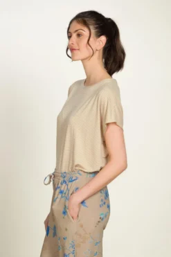 Tatum Top Kurze Ärmeln Little Sumo Stripe Sand