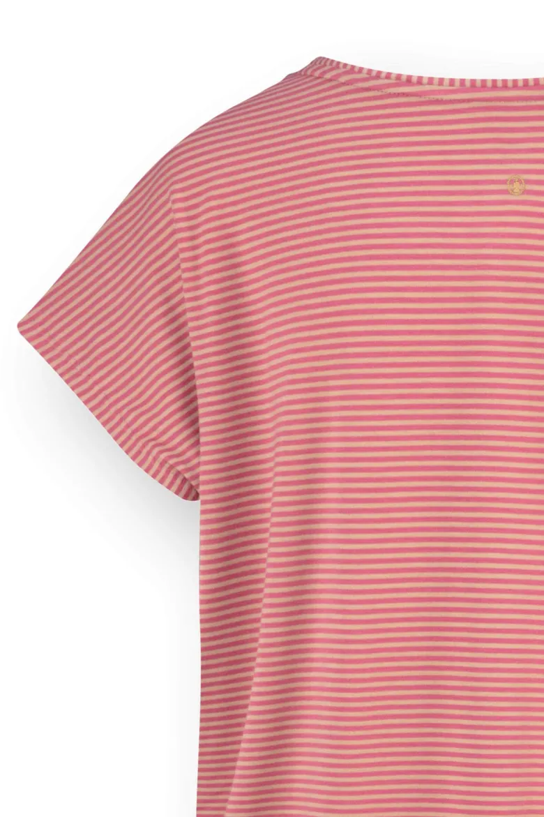 Tatum Top Kurze Ärmeln Little Sumo Stripes Rosa