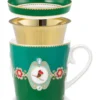 Tea for One Love Birds Medallion Emerald-Grün