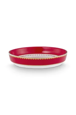 Tea for One Love Birds Medallion Rot-Rosa