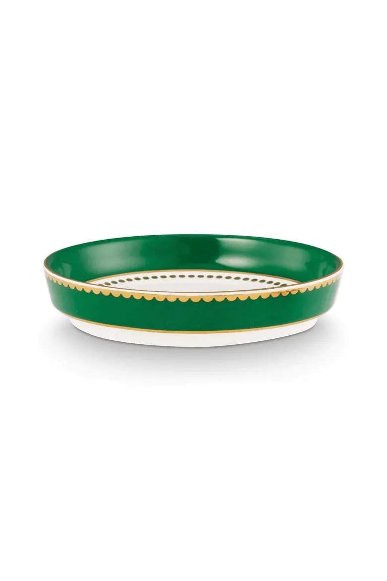 Tea for One Love Birds Medallion Streifen Emerald-Grün