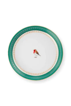 Tea for One Love Birds Medallion Streifen Emerald-Grün