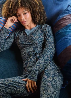 Teagan Jacke Langen Ärmeln Daisy Dreams Blau