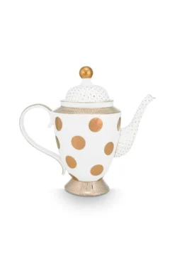 Teekanne Dot Delight Weiss-Gold
