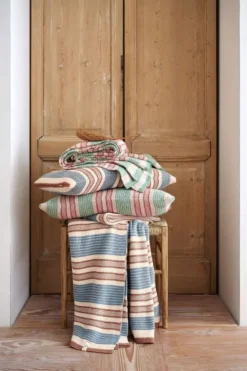 Throw Bonsoir Combistripe Blau