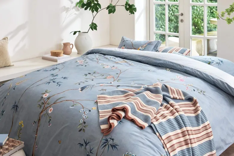 Throw Bonsoir Combistripe Blau