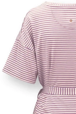 Tonya Top Kurze Ärmeln Little Sumo Stripe Lila