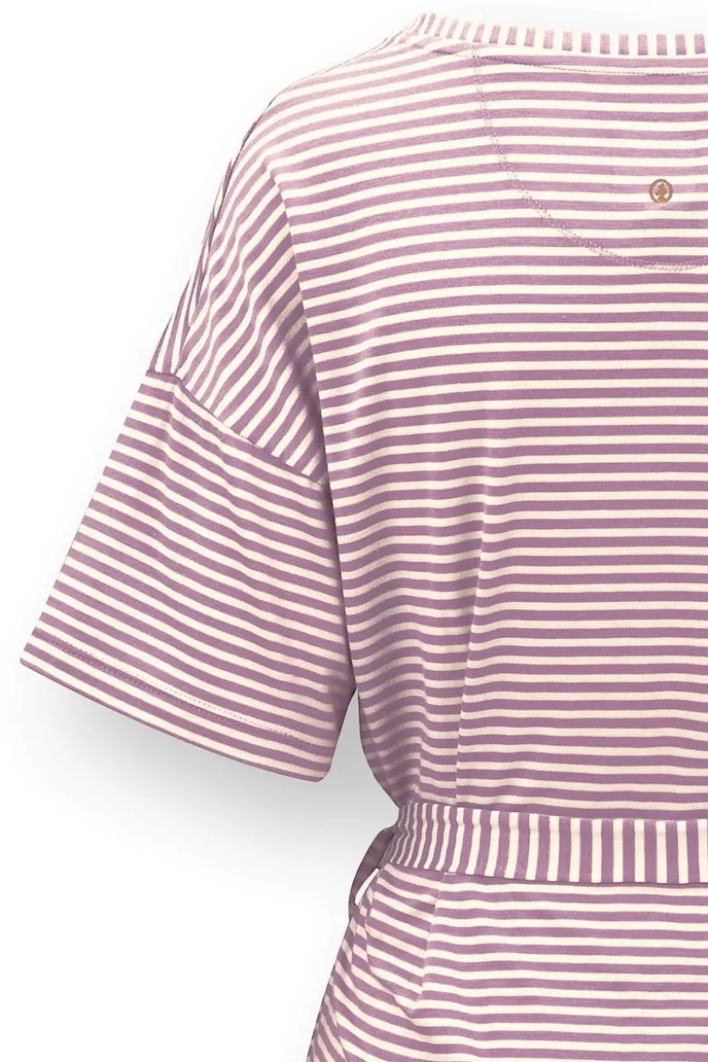 Tonya Top Kurze Ärmeln Little Sumo Stripe Lila