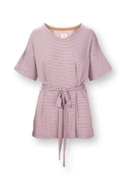 Tonya Top Kurze Ärmeln Little Sumo Stripe Lila