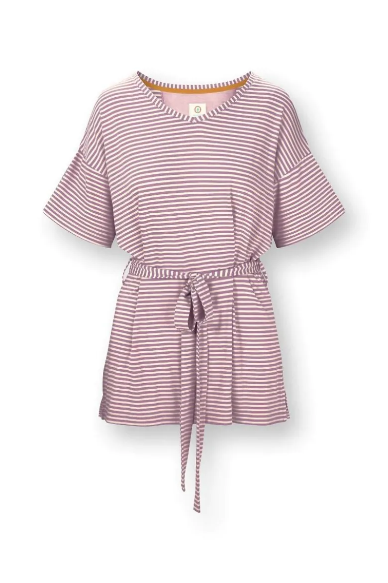 Tonya Top Kurze Ärmeln Little Sumo Stripe Lila