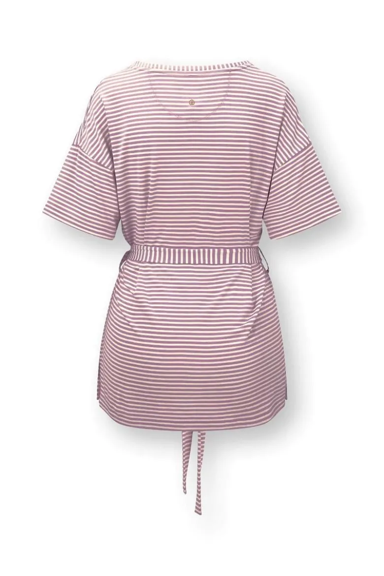 Tonya Top Kurze Ärmeln Little Sumo Stripe Lila