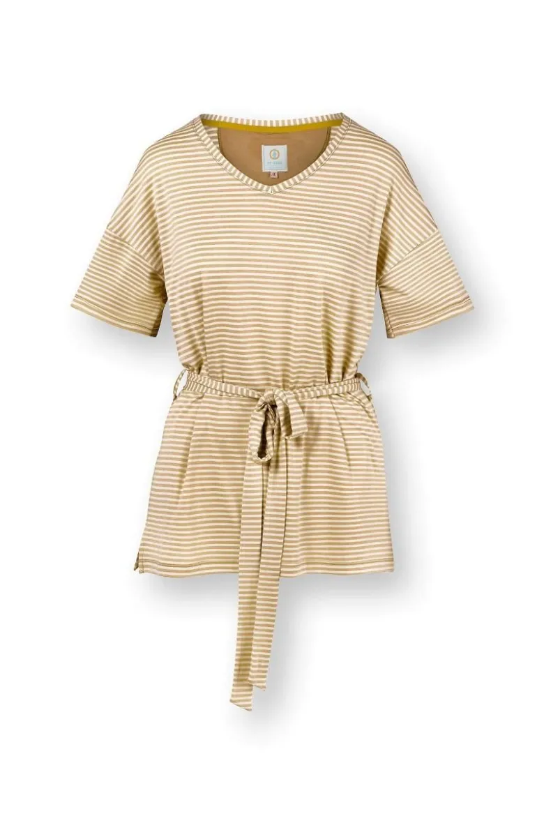 Tonya Top Kurze Ärmeln Little Sumo Stripe Sand
