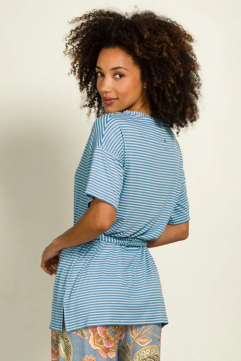 Tonya Top Kurze Ärmeln Little Sumo Stripe Blau
