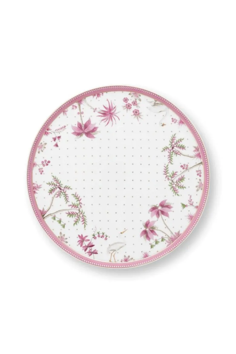 Tortenteller Klein Jolie Punkte Gold Rosa