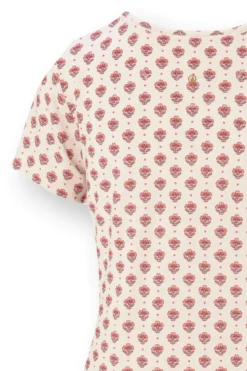 Toy Top Kurze Ärmeln Jaipur Flower Weiß/Rosa