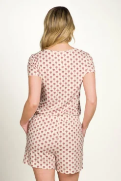 Toy Top Kurze Ärmeln Jaipur Flower Weiß/Rosa