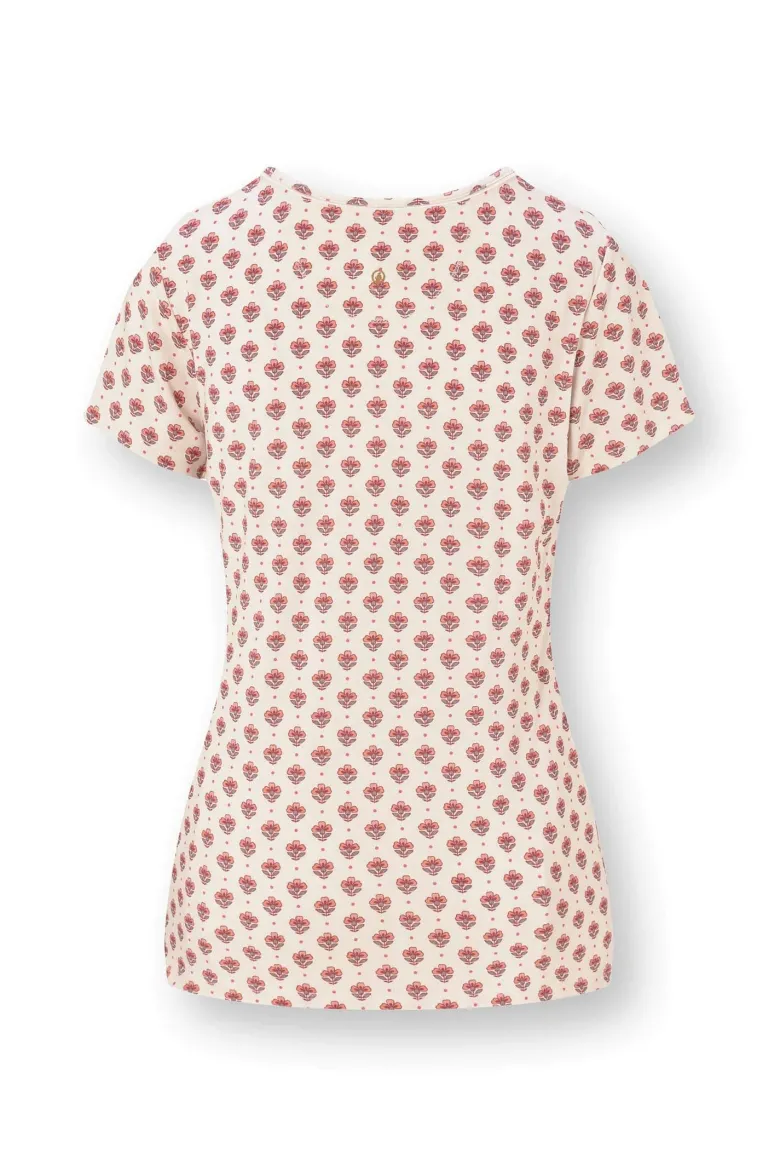 Toy Top Kurze Ärmeln Jaipur Flower Weiß/Rosa