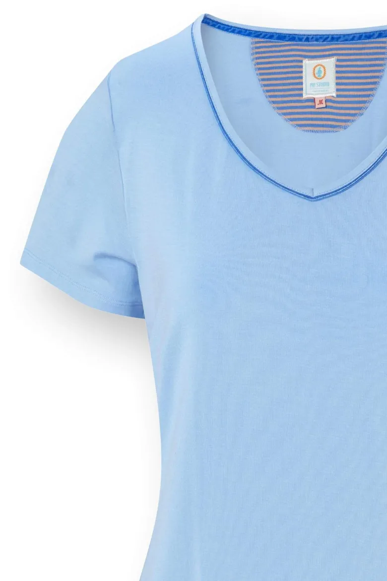 Toy Top Kurze Ärmeln Solid Blau