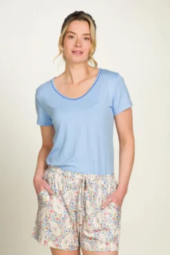 Toy Top Kurze Ärmeln Solid Blau