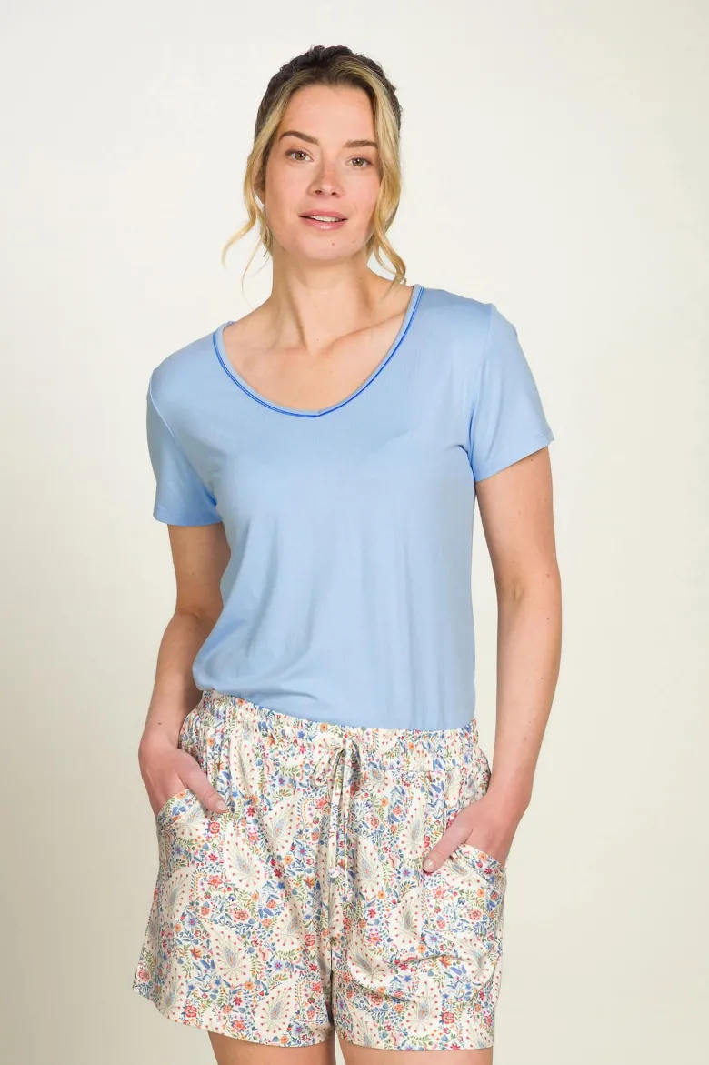 Toy Top Kurze Ärmeln Solid Blau