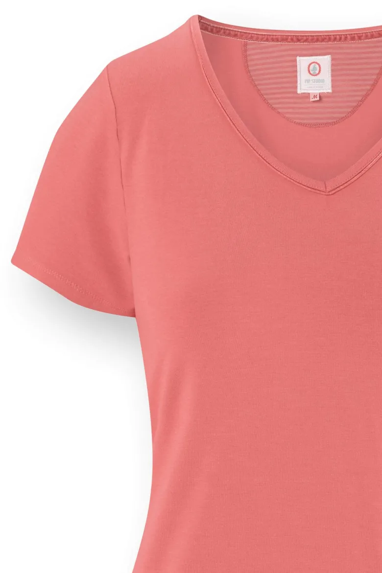 Toy Top Kurze Ärmeln Solid Rosa