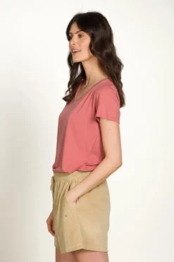Toy Top Kurze Ärmeln Solid Rosa
