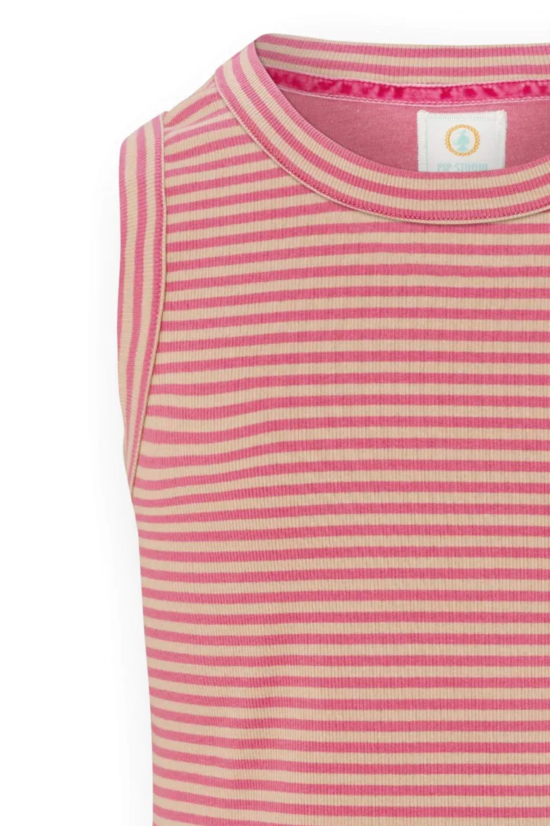 Trinity Ärmellos Top Little Sumo Stripe Rosa