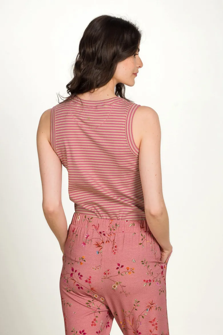 Trinity Ärmellos Top Little Sumo Stripe Rosa