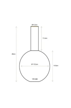 Vase Metall Dunkelblau 26cm