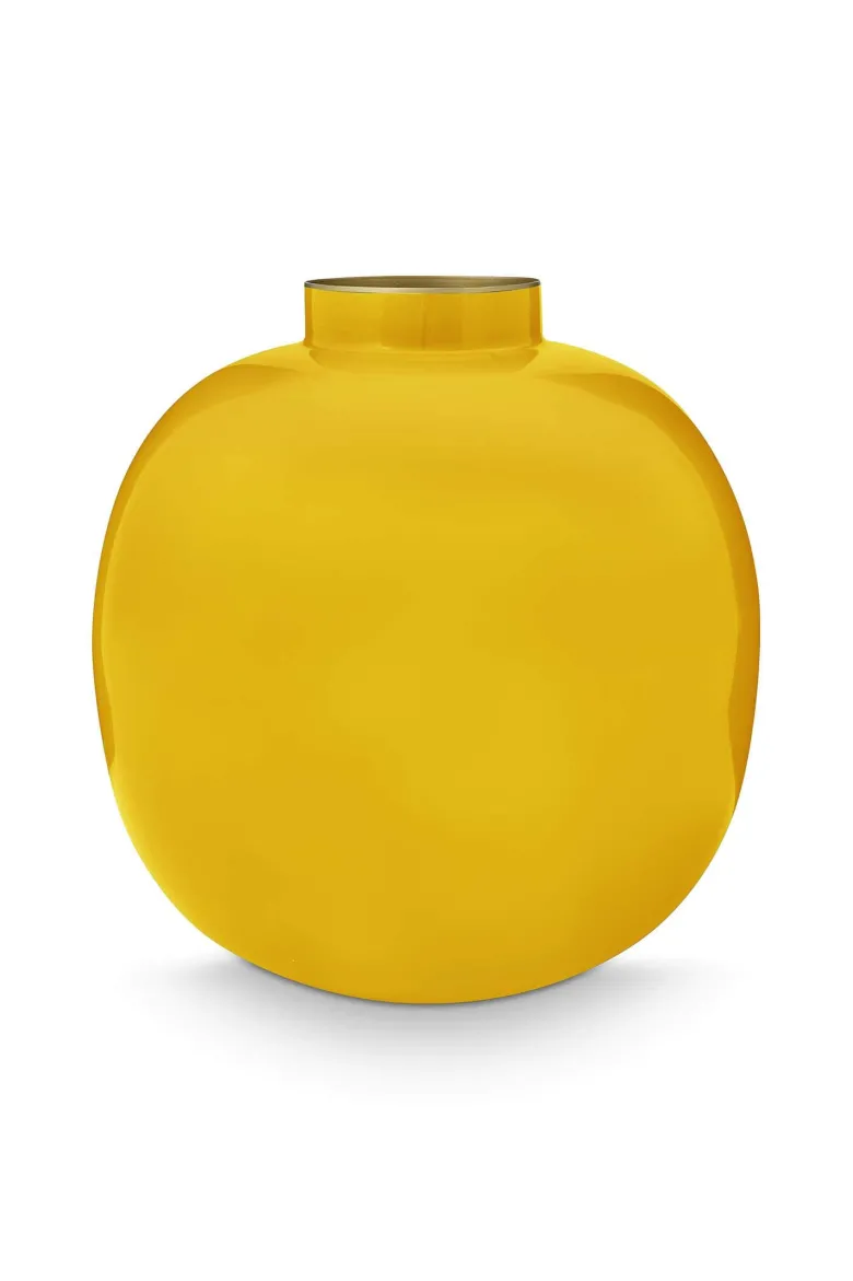 Vase Metall Gelb 23cm