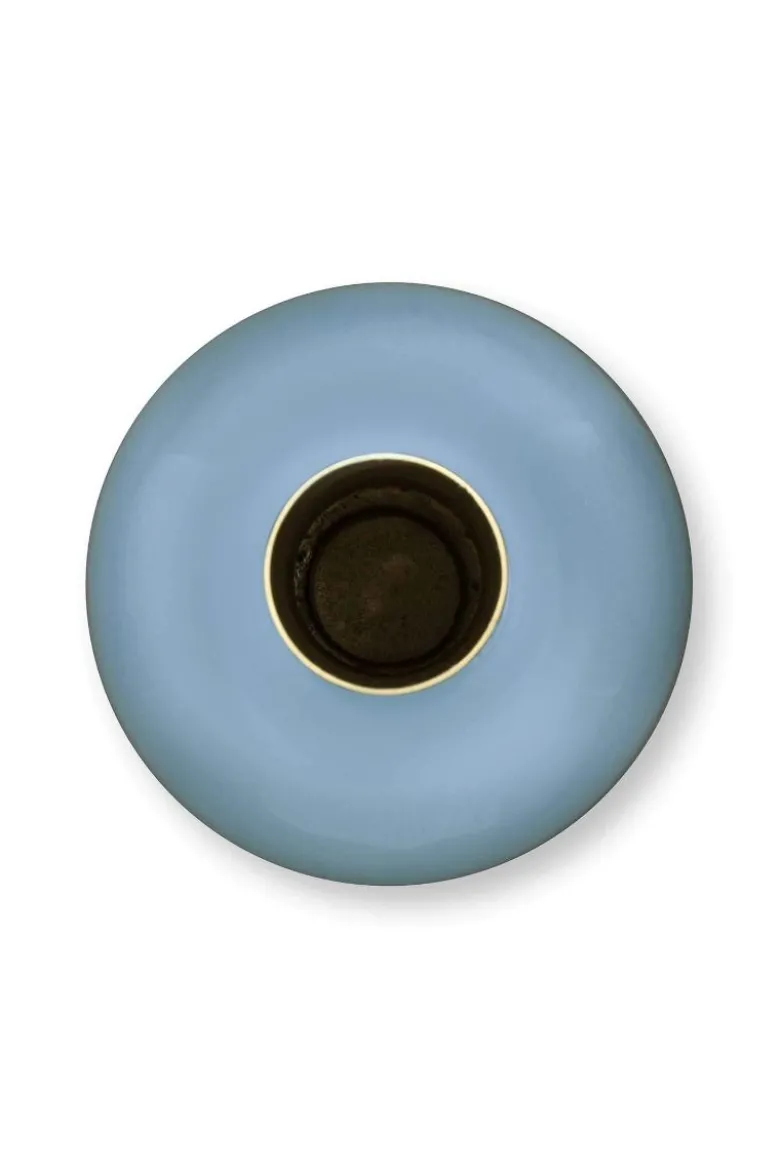 Vase Metall Hellblau 33cm