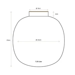Vase Metall Khaki 23cm