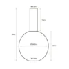 Vase Metall Matt Mittelblau 42cm