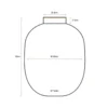 Vase Metall Mittelblau 32cm