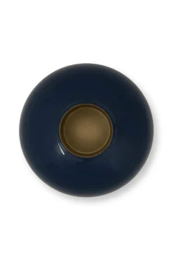 Vase Metall Mittelblau 32cm