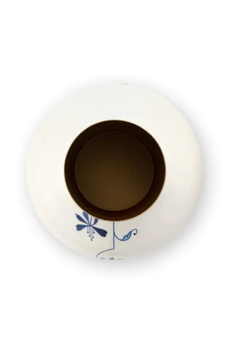 Vase Metall Pip & The Blue Bird Blau 30cm