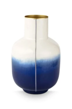 Vase Metall Pip & The Blue Bird Dip Dye Blau 30cm