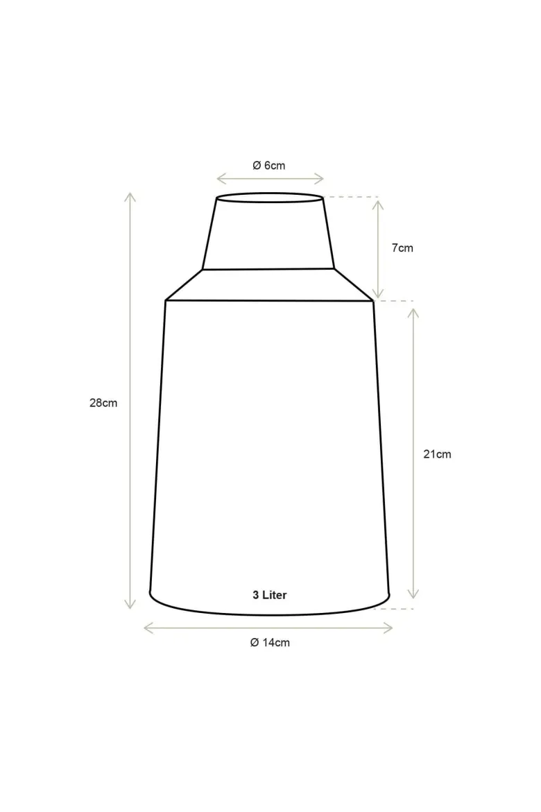 Vase Metall Rosa 28cm