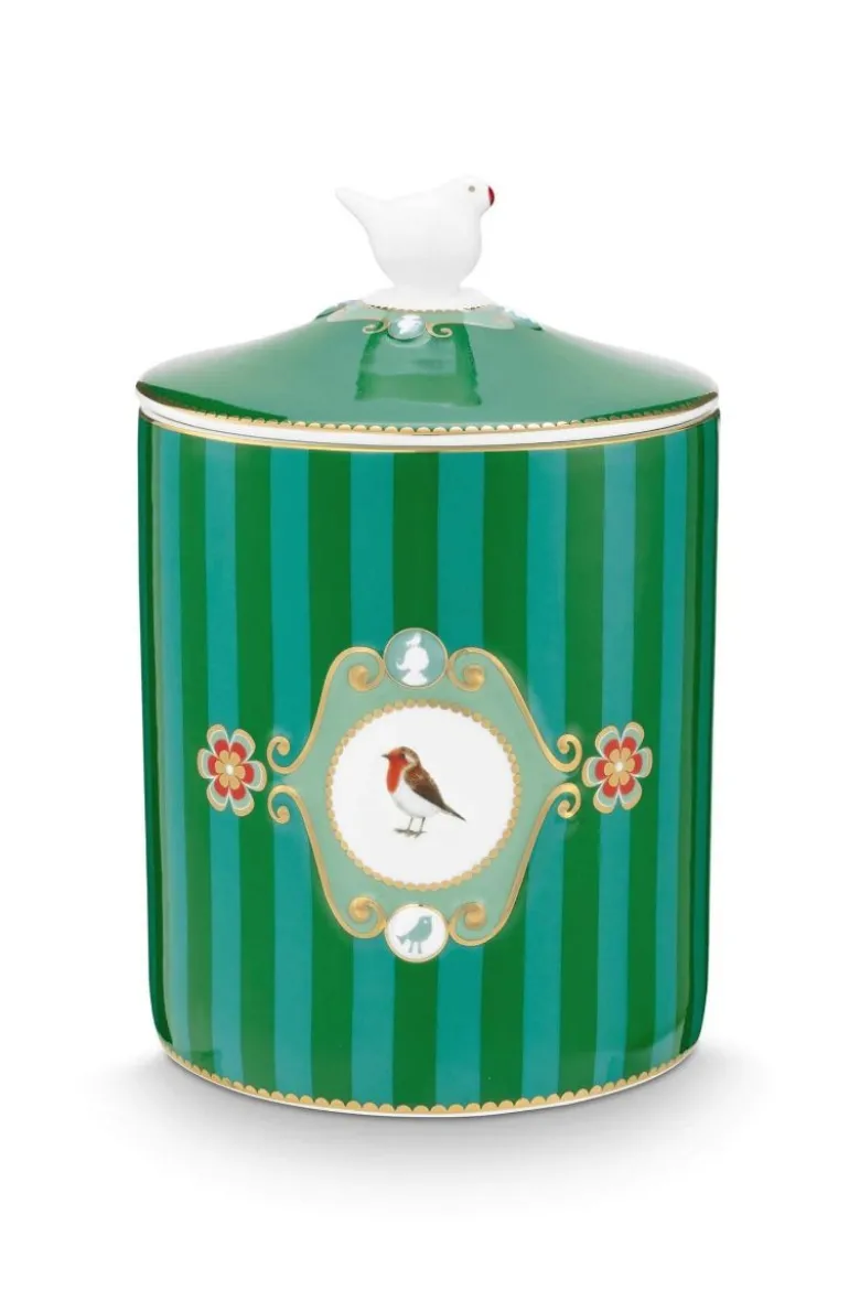 Vorratsdose Love Birds Medallion Streifen Smaragd/Grün