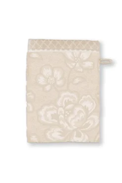 Waschlappen Set/3 Jasmin Jacquard Sand 16x22cm