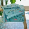 Waschlappen Set/3 Les Fleurs Blau 16x22 cm