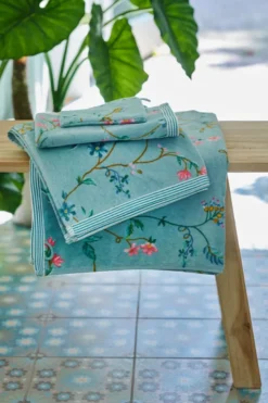 Waschlappen Set/3 Les Fleurs Blau 16x22 cm