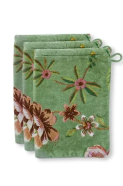 Waschlappen Set/3 Secret Garden Grün 16X22cm