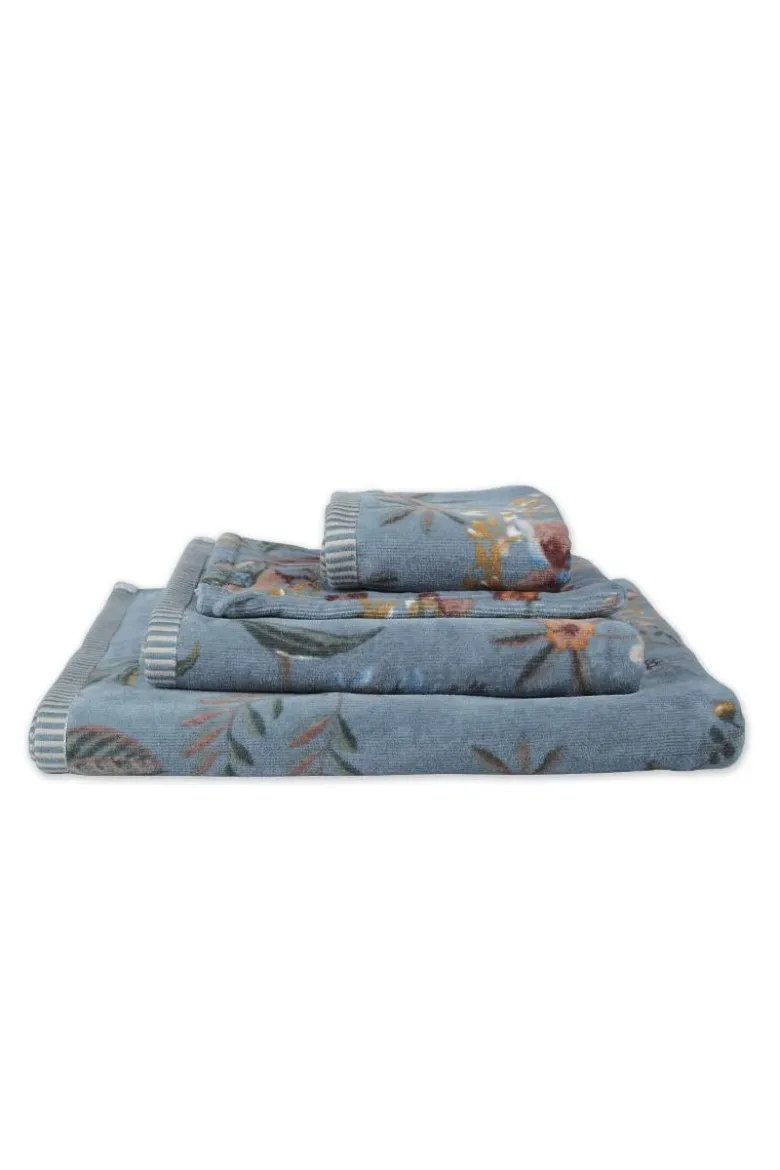 Waschlappen Set/3 Secret Garden Blau 16x22cm