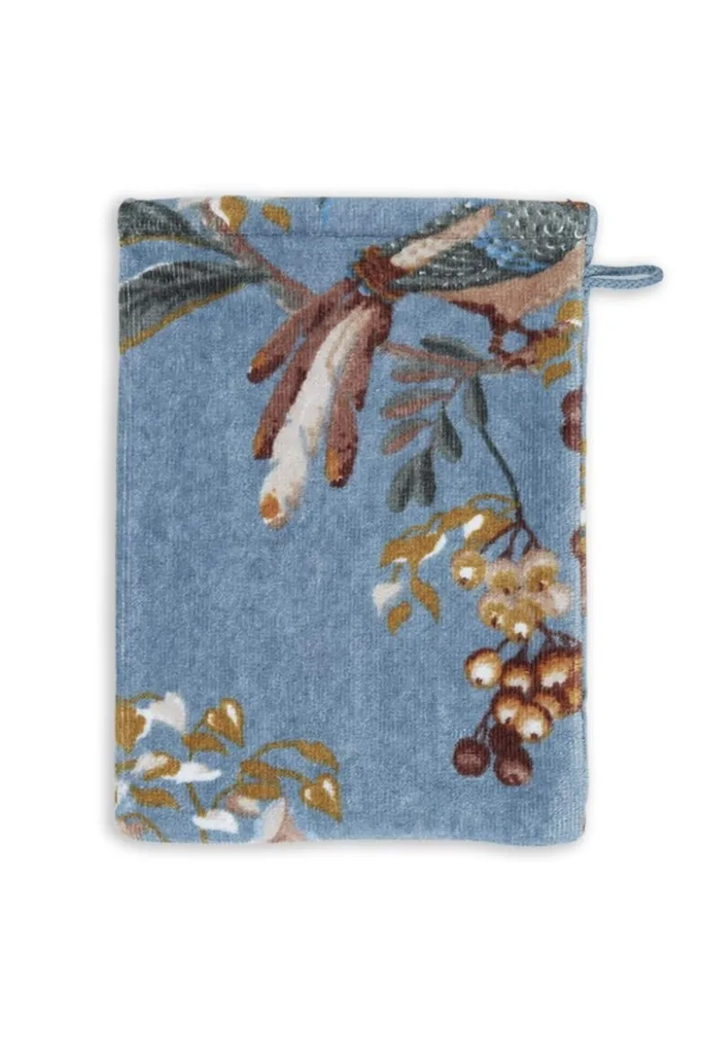 Waschlappen Set/3 Secret Garden Blau 16x22cm