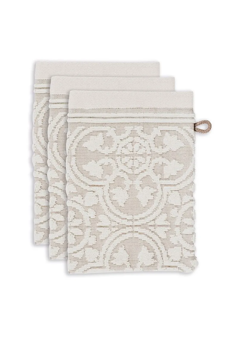 Waschlappen Set/3 Tile de Pip Khaki 16x22 cm