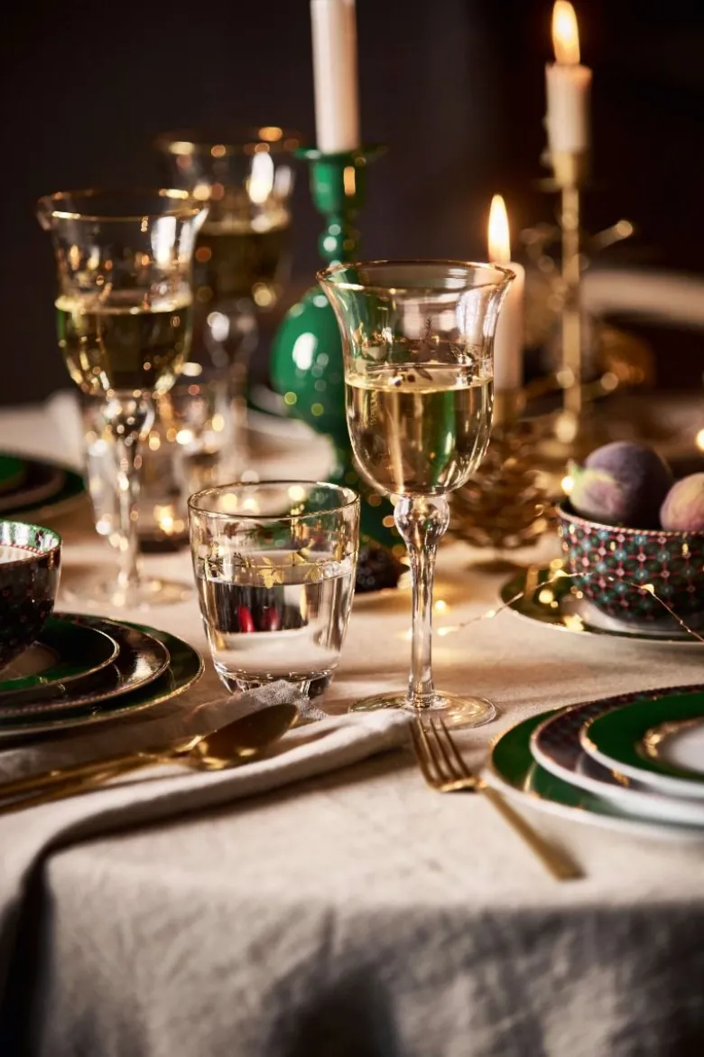 Wasserglas Winter Wonderland Gold