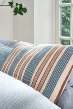 Zierkissen Bonsoir Combistripe Blau